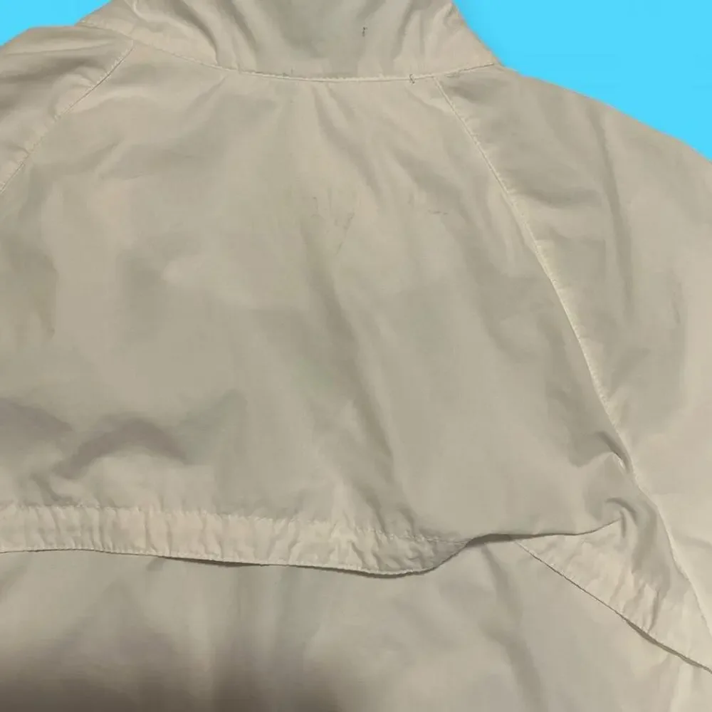 Nike white full zip  windbreaker